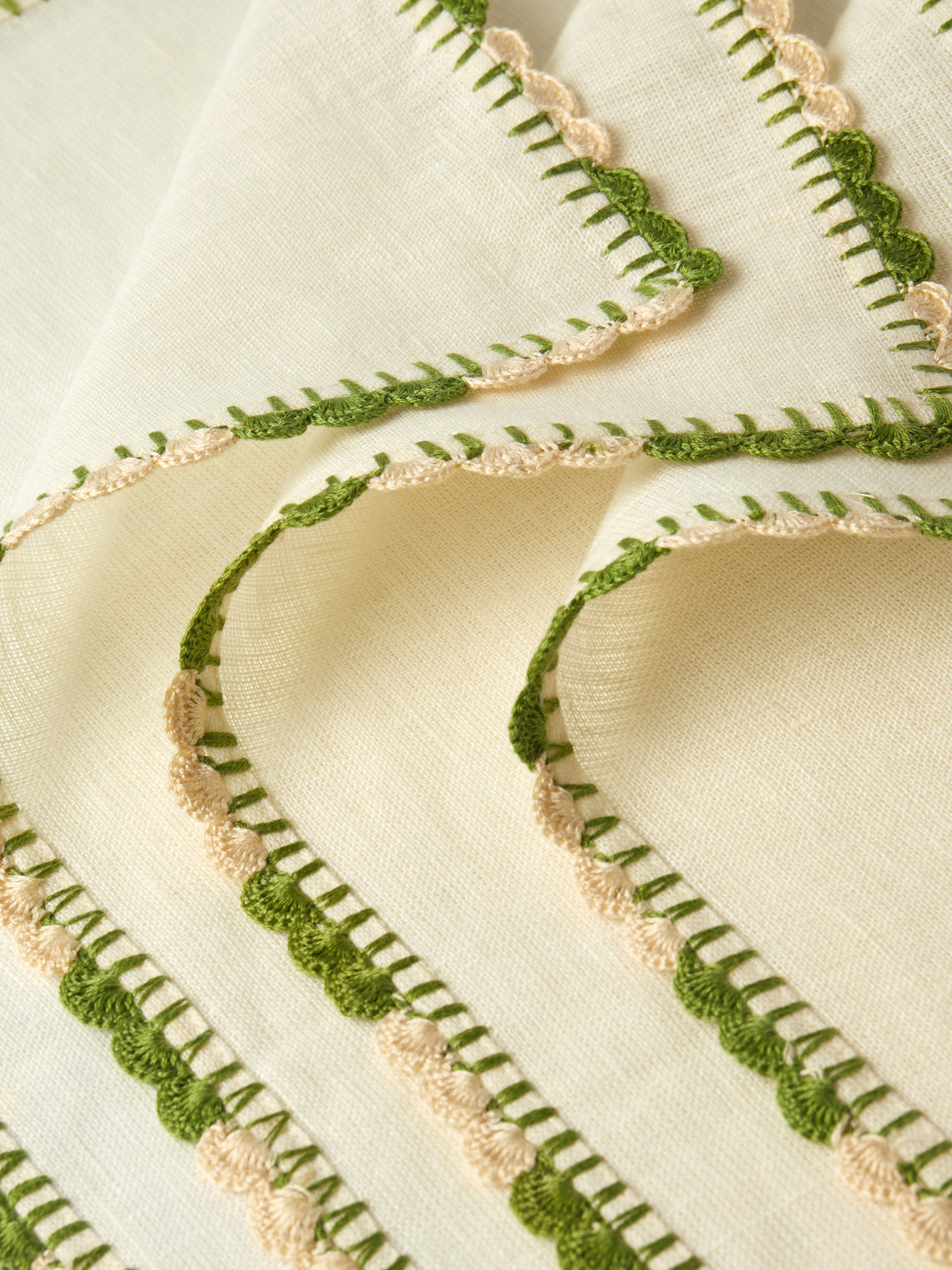 Anut Cairo - Luxor Hand-Crocheted Linen Napkins (Set of 4) -  - ABASK