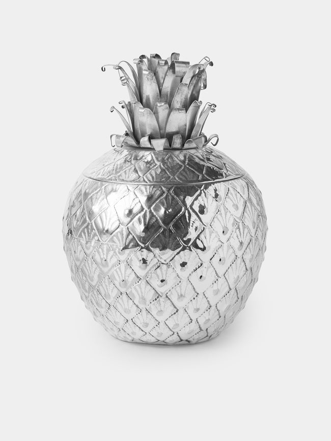 Antique and Vintage - 1950s Silver-Plated Pineapple Ice Bucket - Silver - ABASK - 