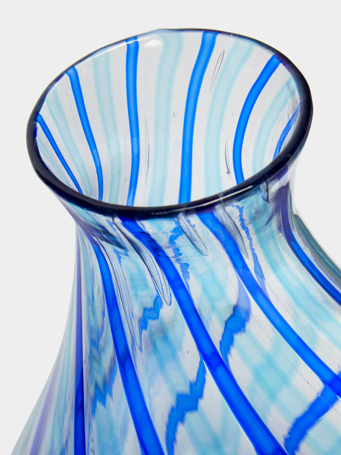 Emsie Sharp - Hand-Blown Glass Striped Decanter -  - ABASK