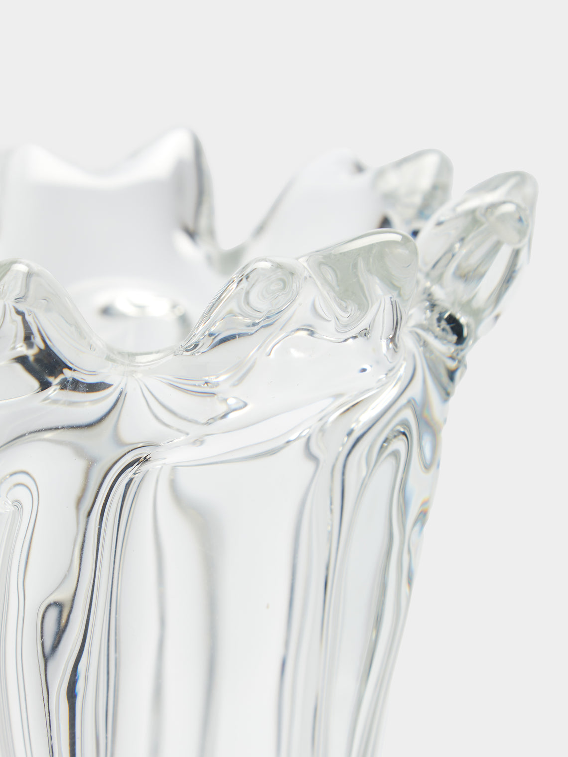 Antique and Vintage - 1950s Art Vannes Crystal Large Vase -  - ABASK