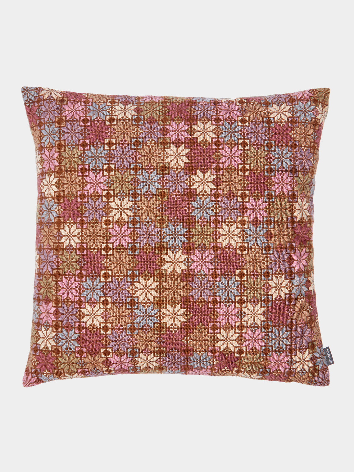 Kissweh - Moon of Bethlehem Hand-Embroidered Cotton Cushion -  - ABASK - 