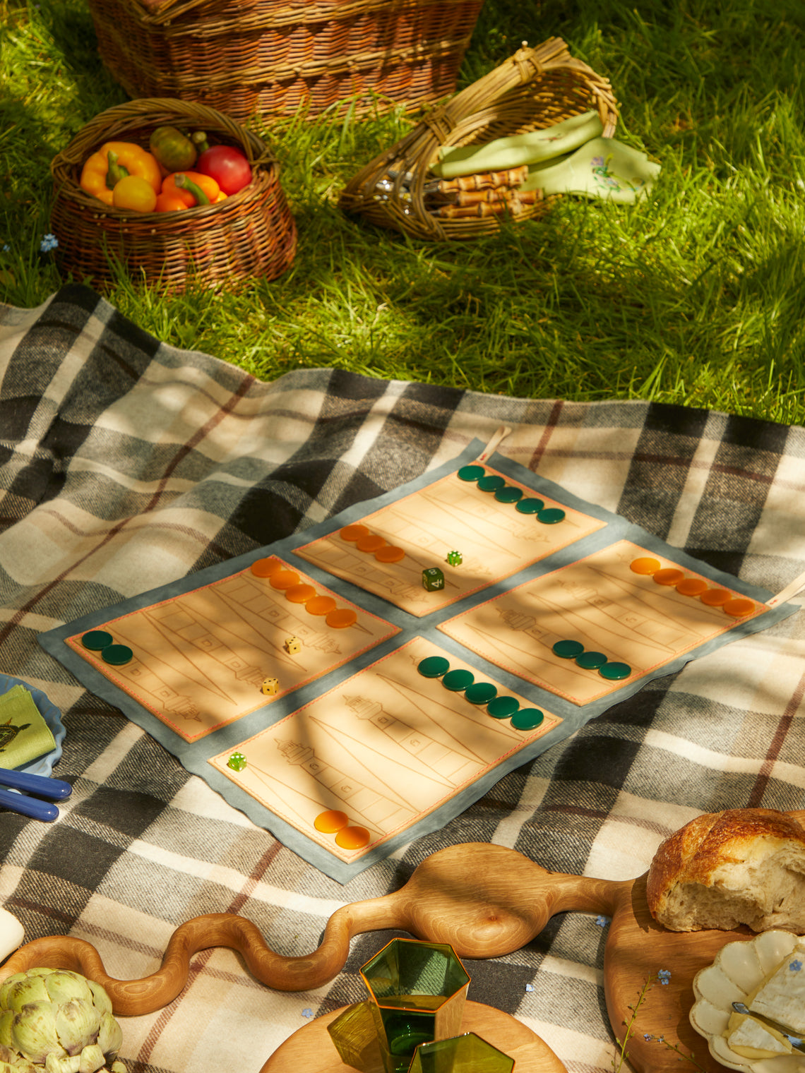 Nick Plant - Lighthouse Leather Travel Backgammon Set -  - ABASK