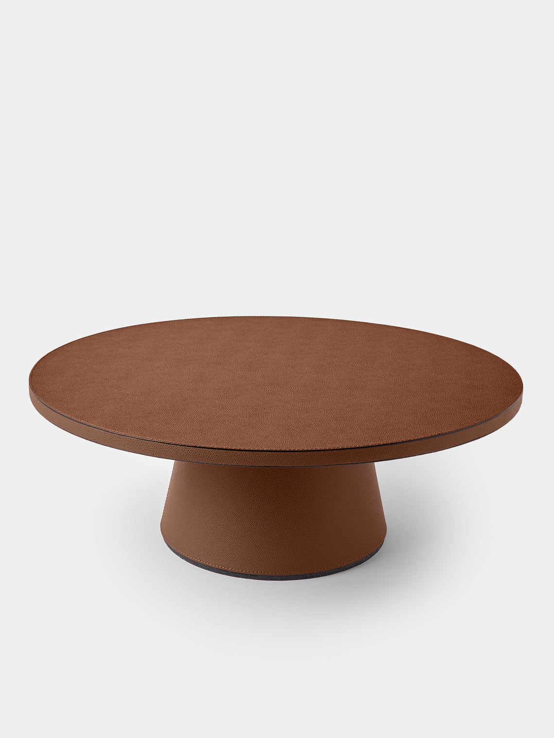 Giobagnara - Jupiter Leather Rotating Raised Tray (20in/50.5cm) - Brown - ABASK - 