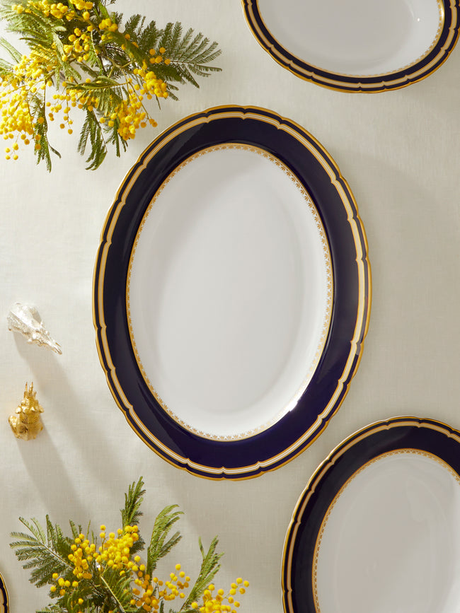 Royal Crown Derby - Ashbourne Bone China Oval Serving Platter -  - ABASK