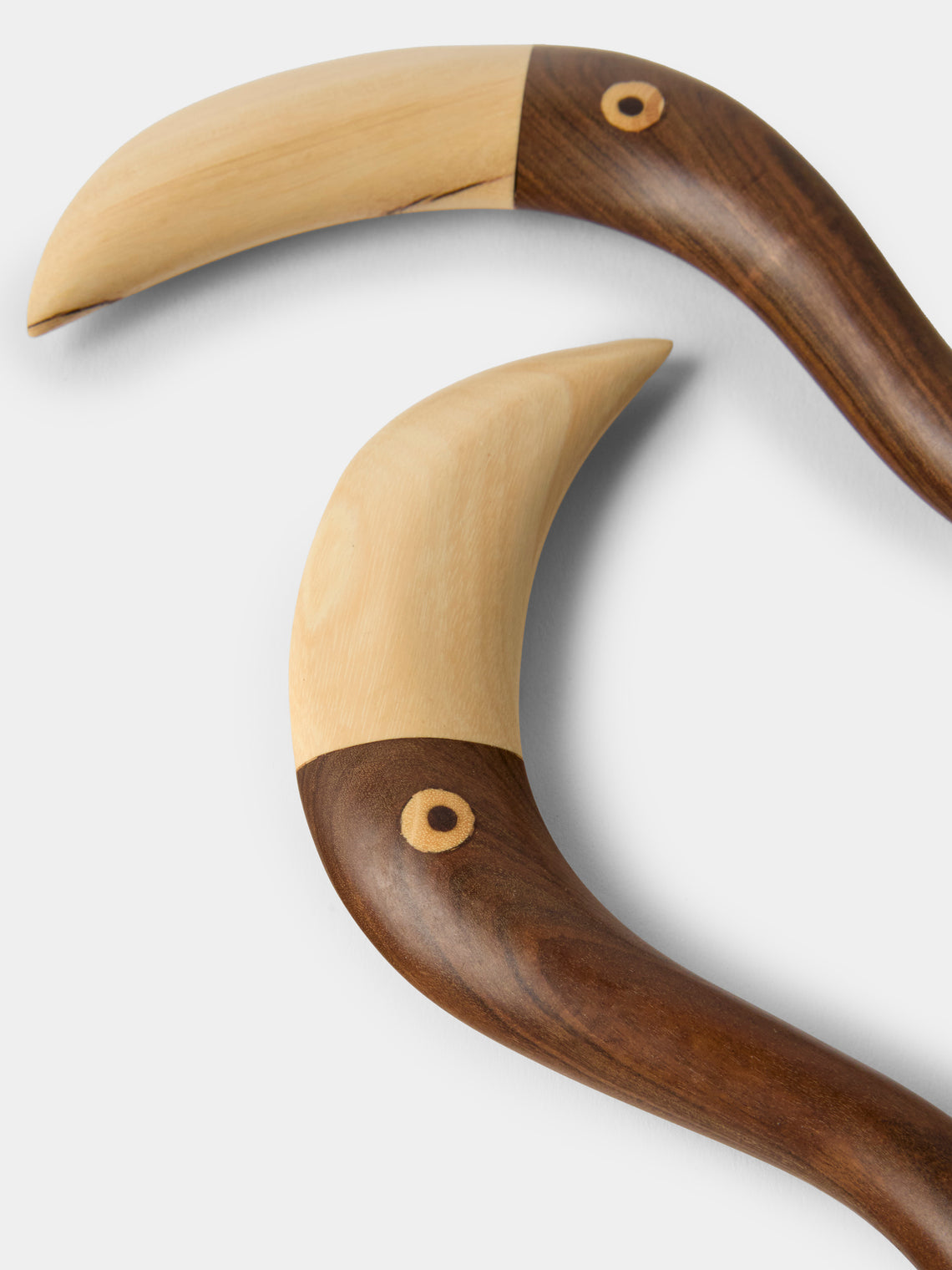 CasaLatina - Lara Toucan Hand-Carved Hardwood Salad Servers - Brown - ABASK