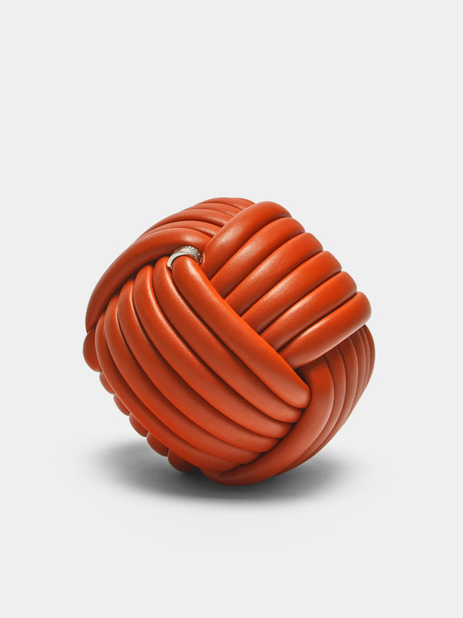 Giobagnara - Nodo Leather Doorstop - Orange - ABASK - 