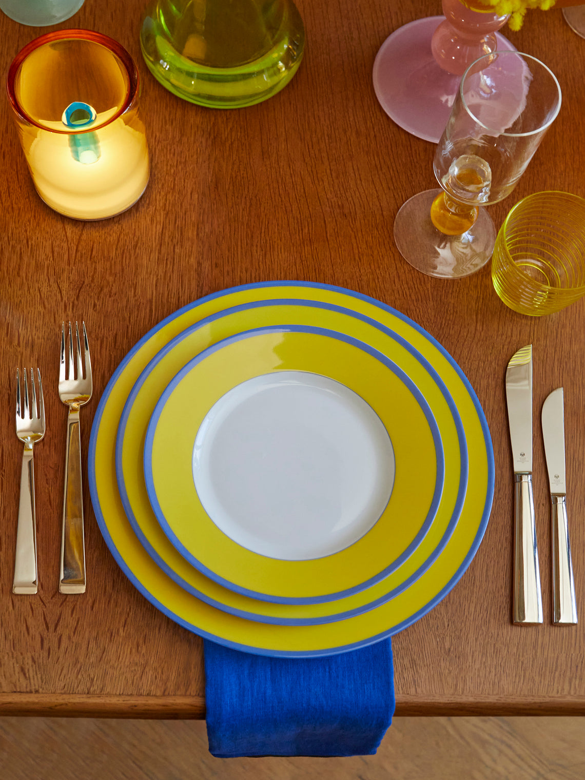 Madre Linen - Hand-Dyed Linen Contrast-Edge Napkins (Set of 4) -  - ABASK