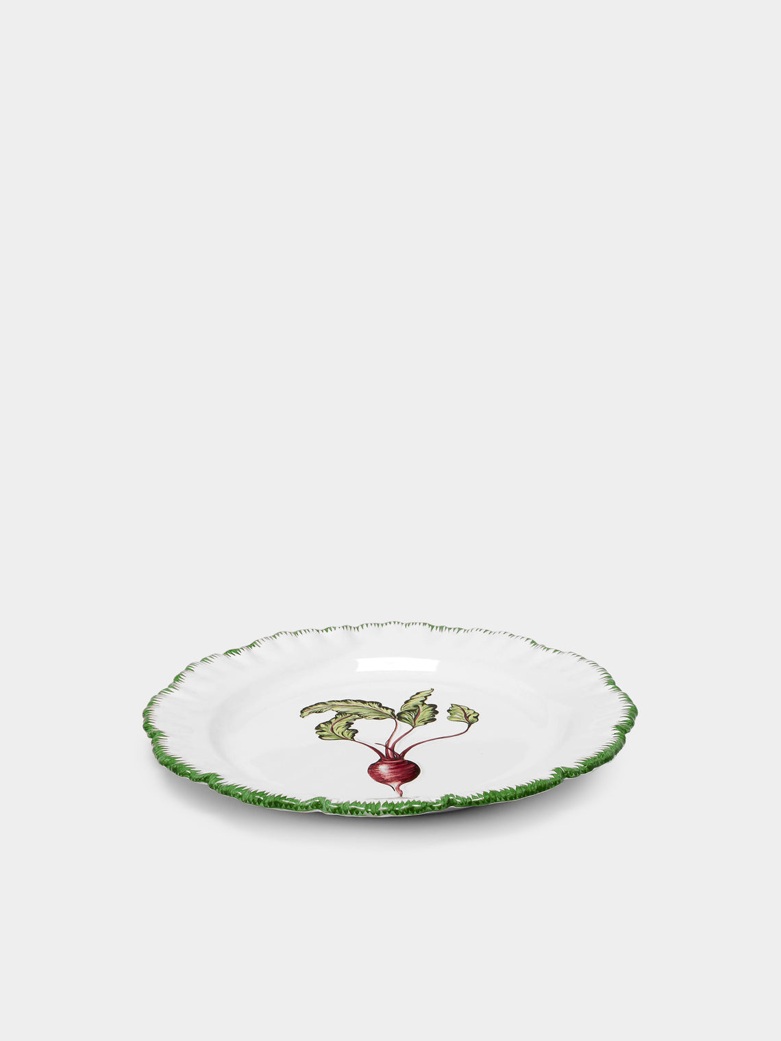 Atelier Soleil - Vegetable Garden Radish Hand-Painted Ceramic Side Plate -  - ABASK