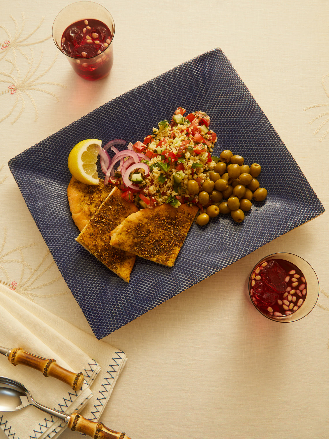 Terrafirma Ceramics - Hand-Printed Ceramic Charcuterie Tray -  - ABASK