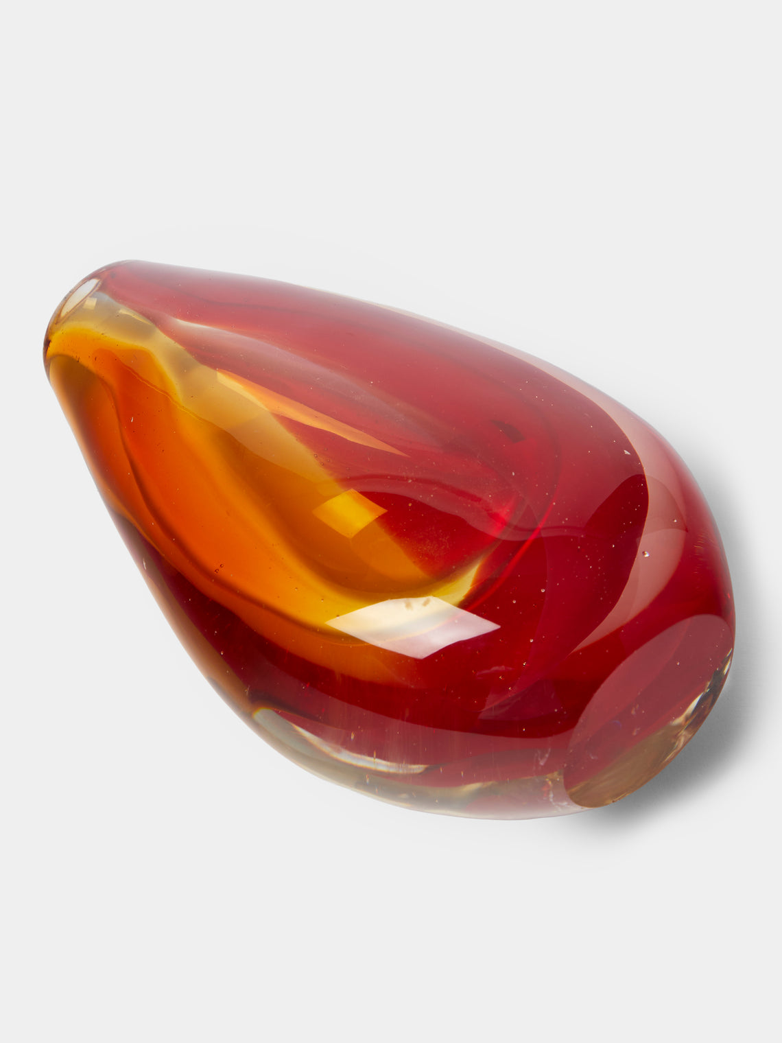 Antique and Vintage - Mid-Century Glass Vase - Red - ABASK