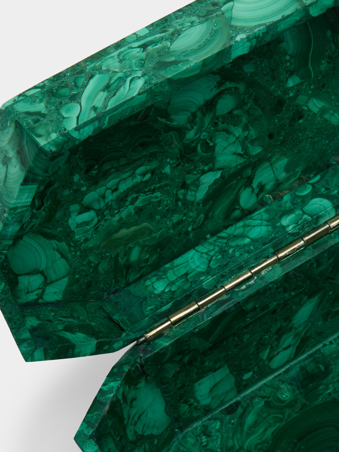 Antique and Vintage - 1950s Malachite Lidded Box -  - ABASK