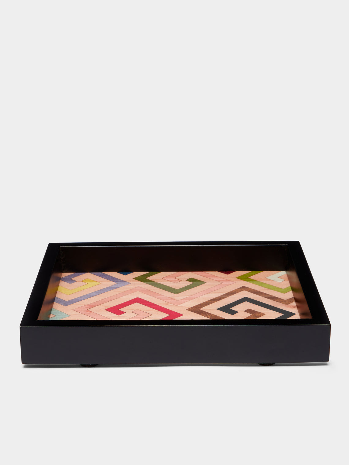 Biagio Barile - Labyrinth Wood Inlay Tray -  - ABASK