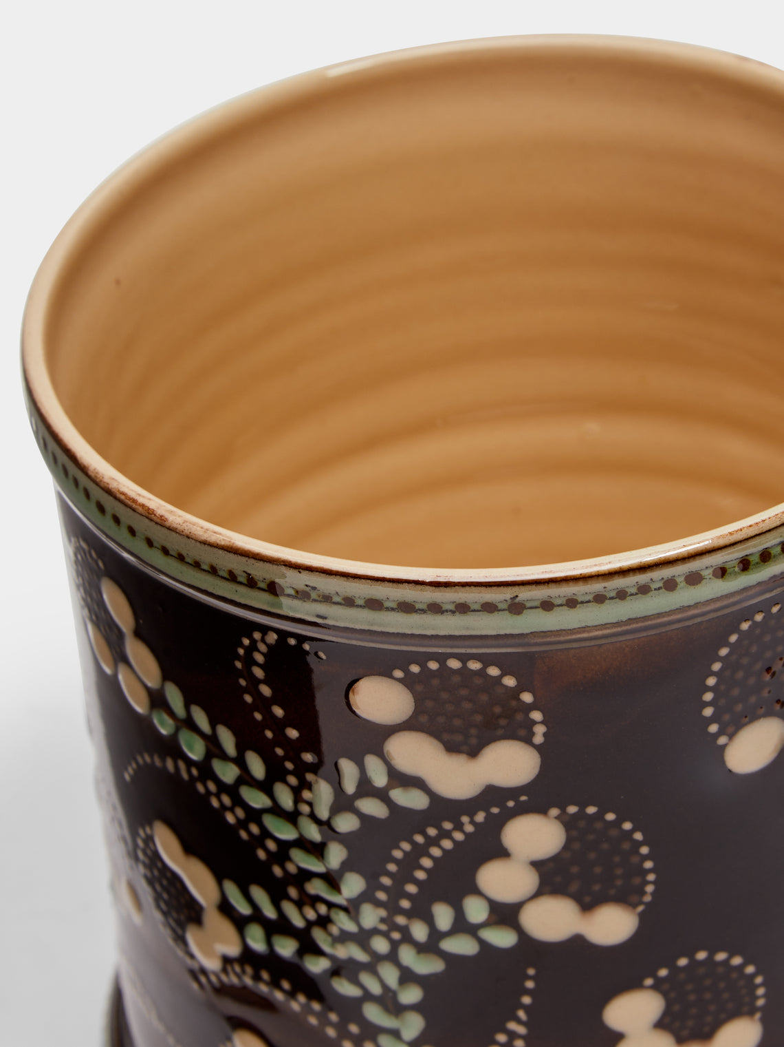 Poterie d’Évires - Flowers Hand-Painted Ceramic Large Jar -  - ABASK