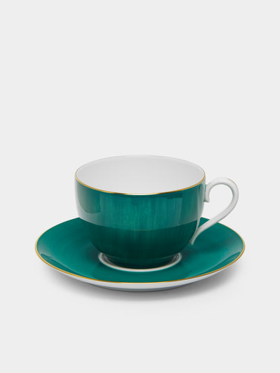 Robert Haviland & C. Parlon - Coco Hand-Painted Porcelain Large Teacup and Saucer -  - ABASK - 