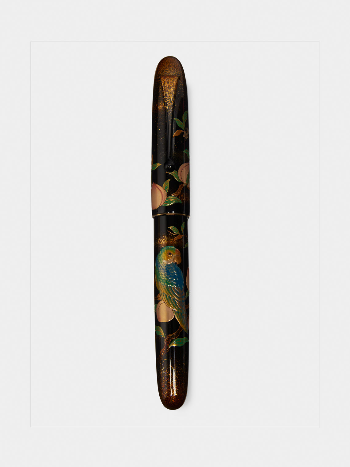 Namiki - Yukari Royale 'Parrot and Peach' Urushi Fountain Pen -  - ABASK