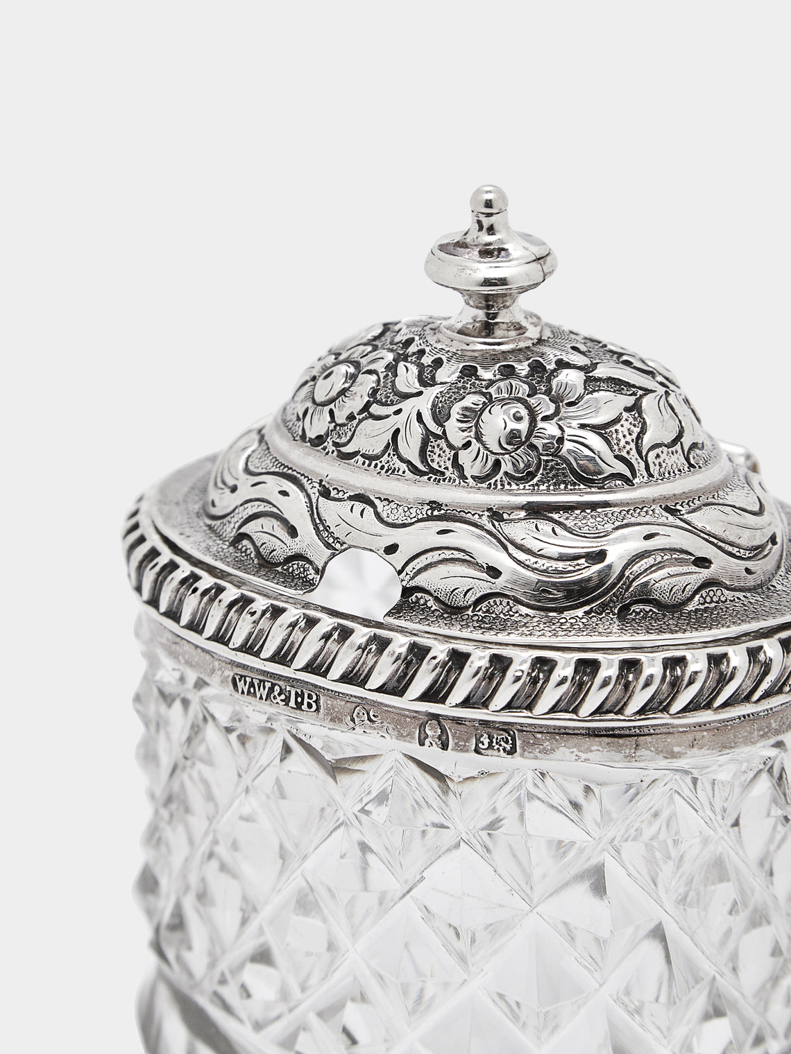 Antique and Vintage - 1900s Silver and Glass Jar -  - ABASK