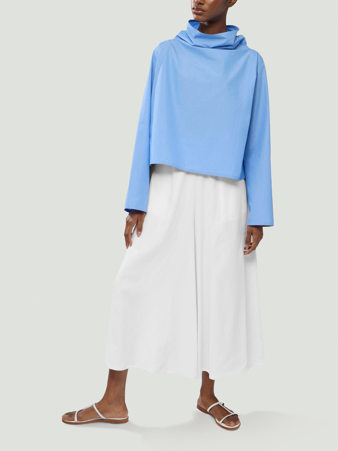 Dusan - Batwing Cotton Short Oversized T-Shirt | One Size - Blue - ABASK