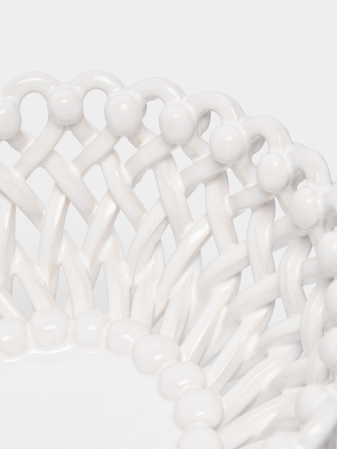 Maison Pichon Uzès - Hand-Glazed Ceramic Braided Raised Bowl -  - ABASK