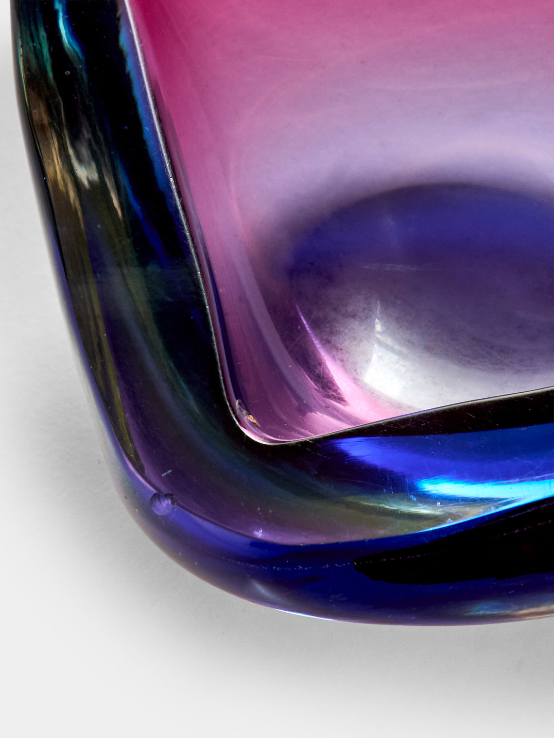 Antique and Vintage - 1960s Flavio Poli Murano Glass Ashtray - Purple - ABASK