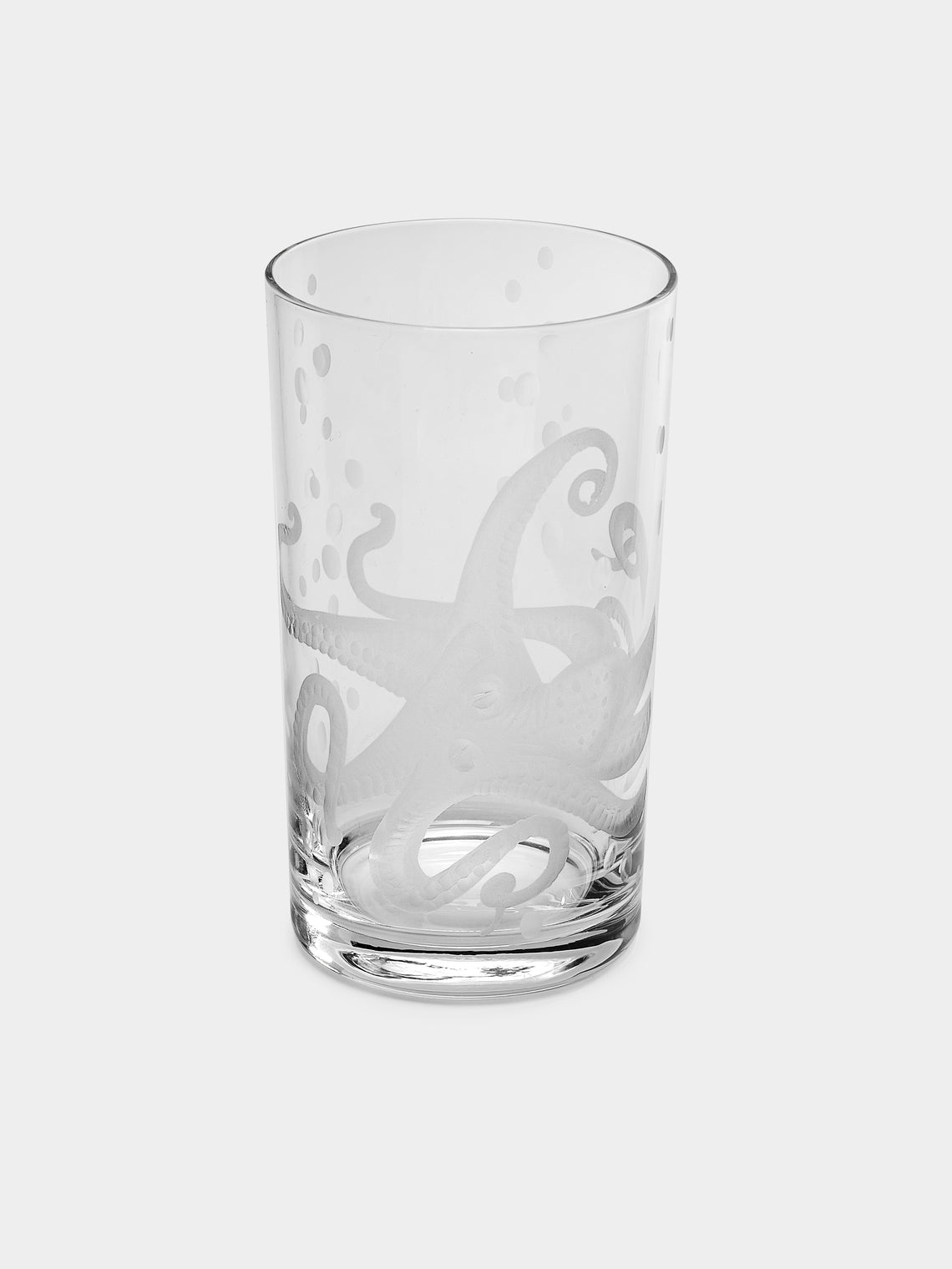 Artel - Sea Life Hand-Engraved Crystal Tall Tumblers (Set of 6) -  - ABASK