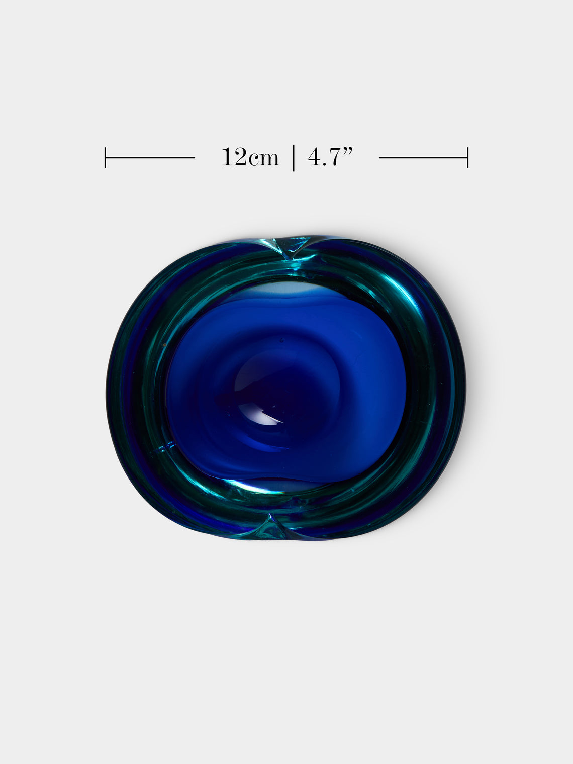 Antique and Vintage - 1970s Murano Glass Ashtray - Blue - ABASK
