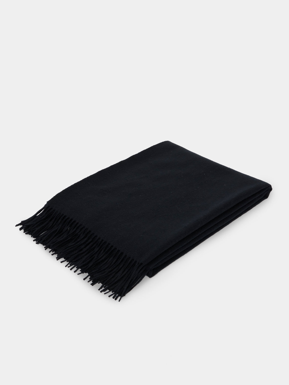 Begg x Co - Arran Cashmere Throw (72in/1.8m) - Black - ABASK