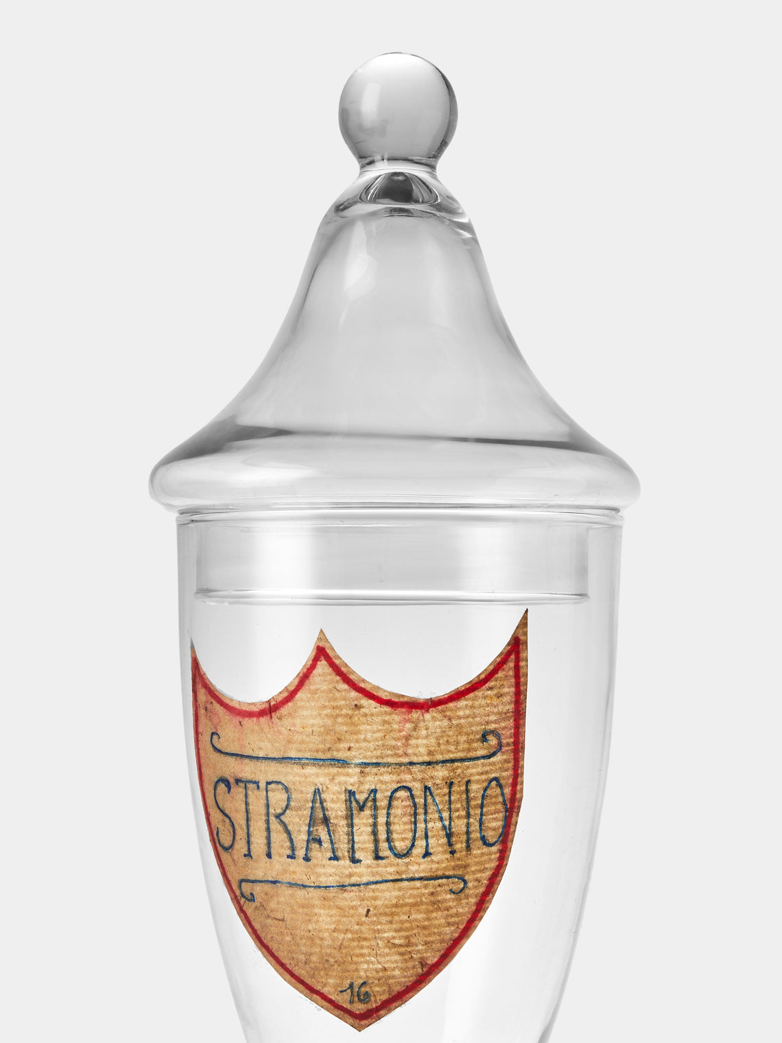 Antique and Vintage - Early-20th-Century Venetian Glass Lidded Apothecary Jar - White - ABASK