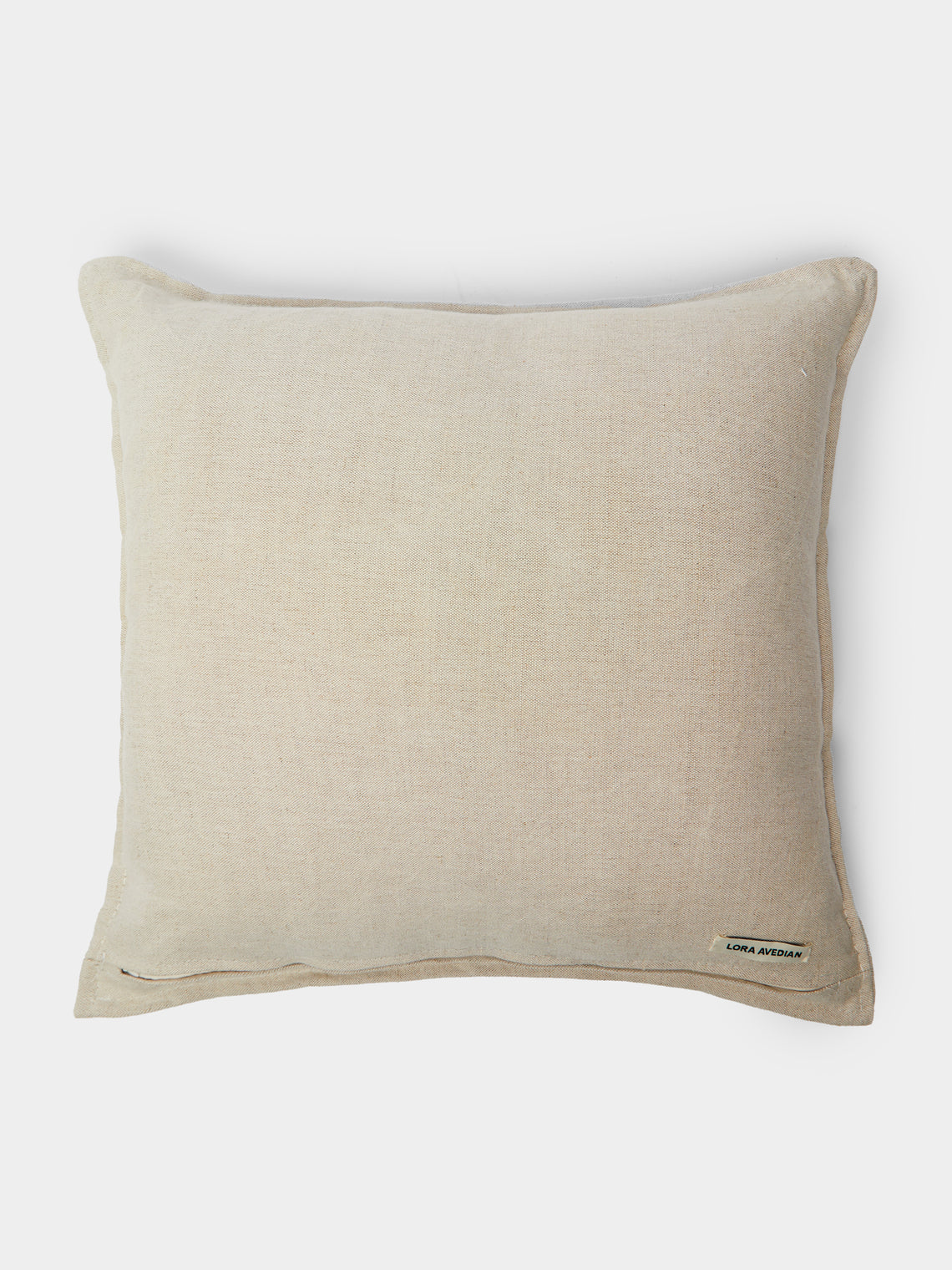 Lora Avedian - Mimosa Hand-Embroidered Linen Cushion -  - ABASK