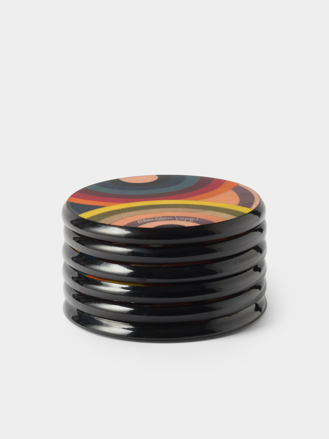 Mastellone Giuseppe - Wood Inlay Coasters (Set of 6) - Multiple - ABASK