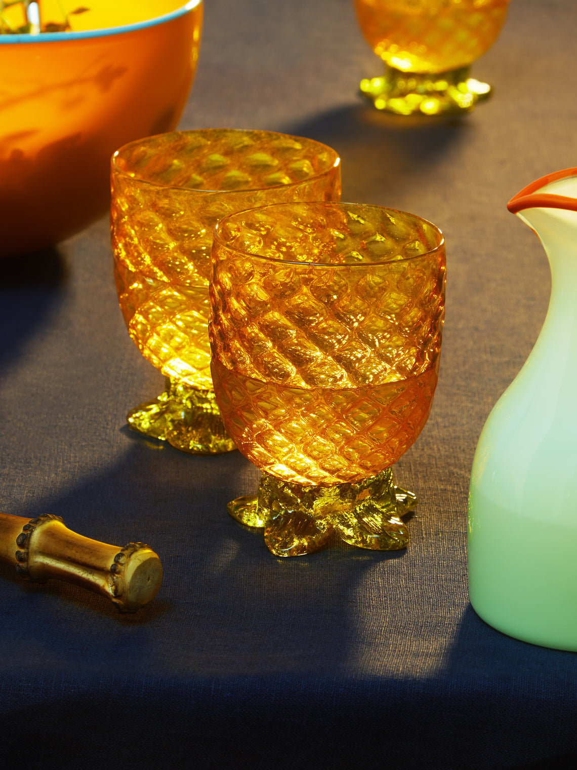Andrew Iannazzi - Pineapple Hand-Blown Glass Tumblers (Set of 4) -  - ABASK