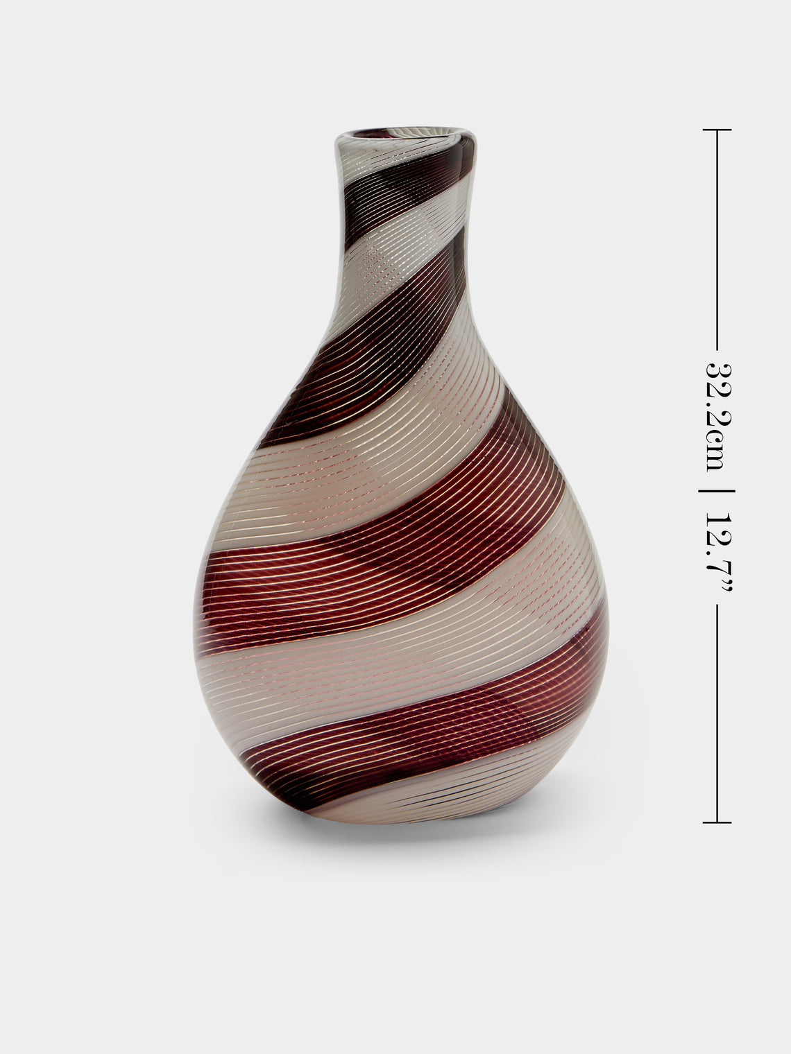 Antique and Vintage - 1950s Dino Martens Bianca Nera Vase (12.5in/32cm) - White - ABASK
