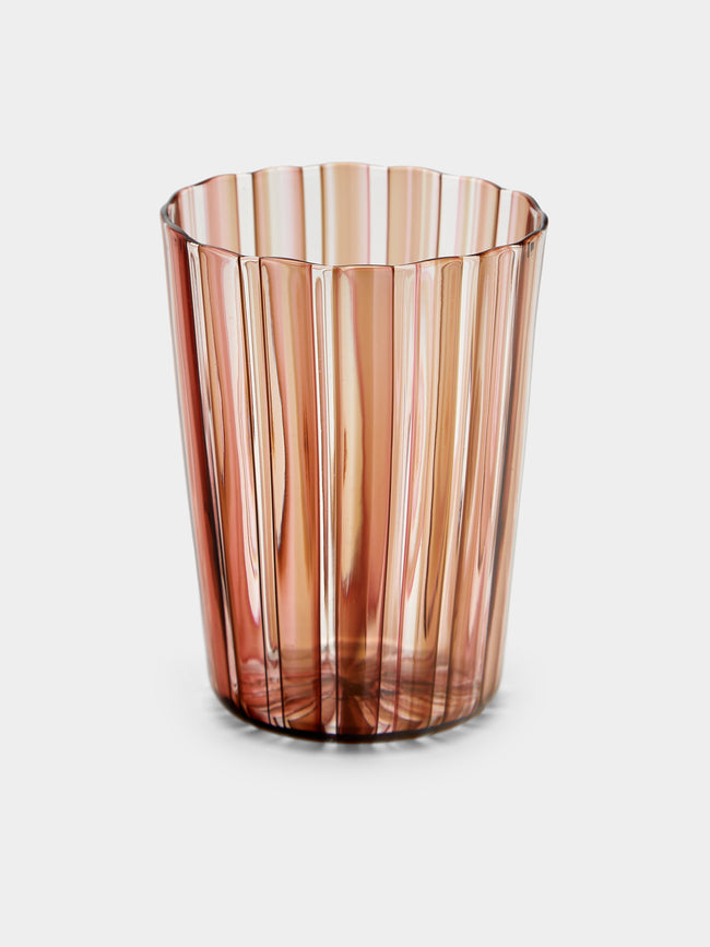 Mori Glass - Hand-Blown Glass Striped Tumblers (Set of 4) -  - ABASK - 
