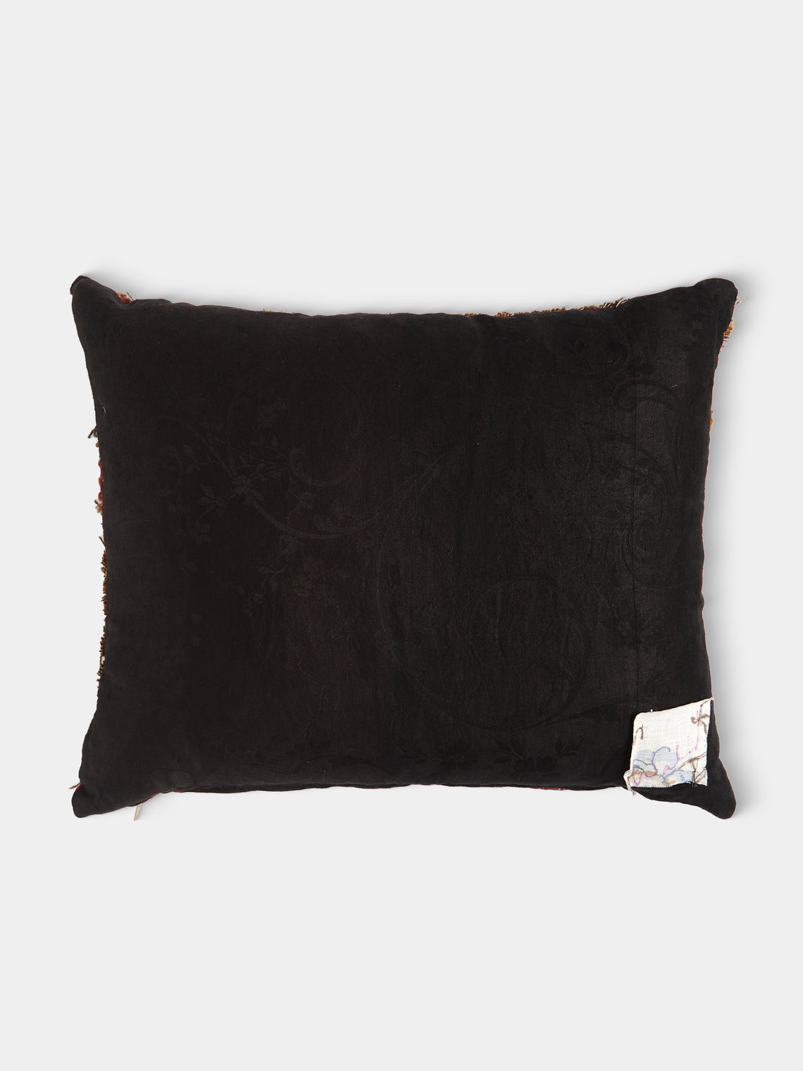 By Walid - 17th-Century Tapestry and Linen Cushion (19.5in/50cm) - Yellow - ABASK