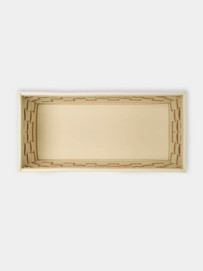 Riviere - Woven Leather Towel Tray -  - ABASK