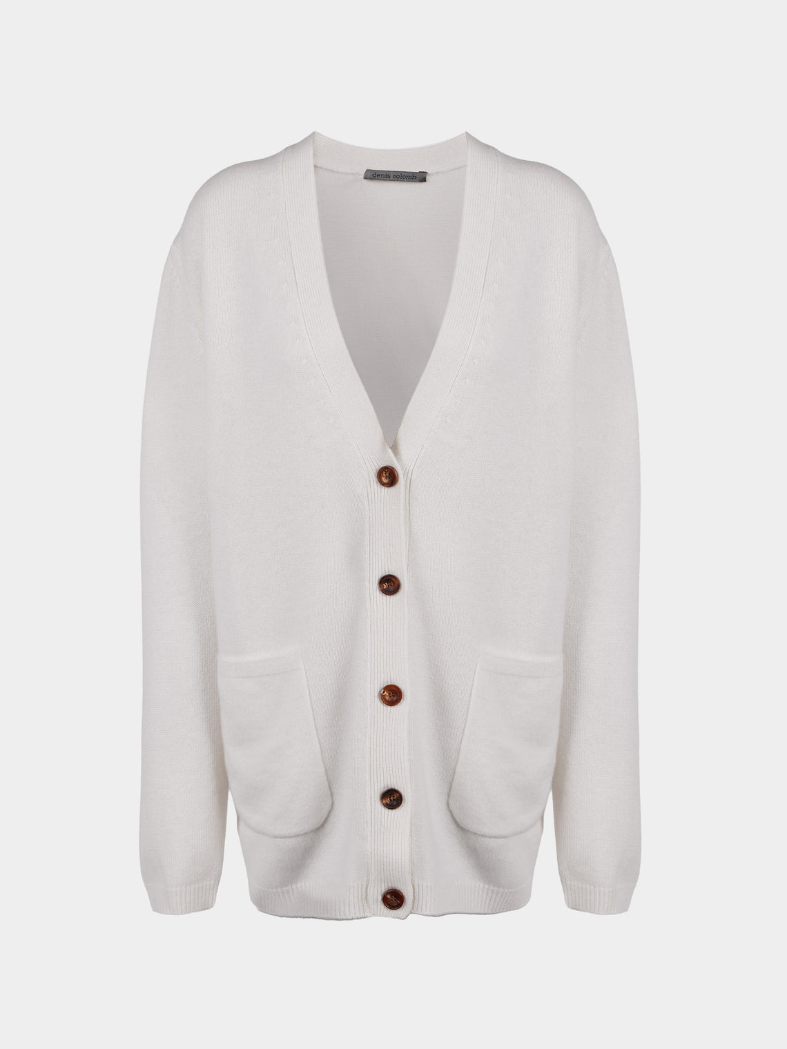 Denis Colomb - Cashmere Boyfriend Cardigan | Size: S - Ivory - ABASK - 