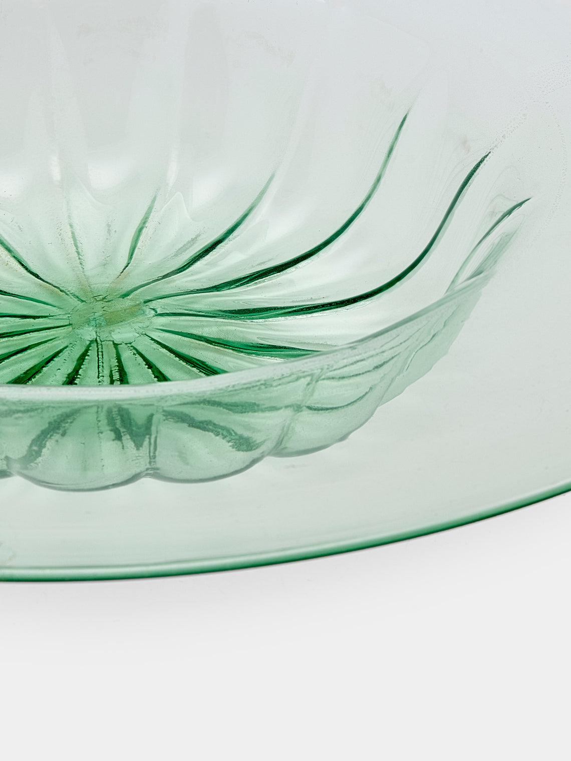 Antique and Vintage - 1930s Venini Murano Glass Bowl - Green - ABASK