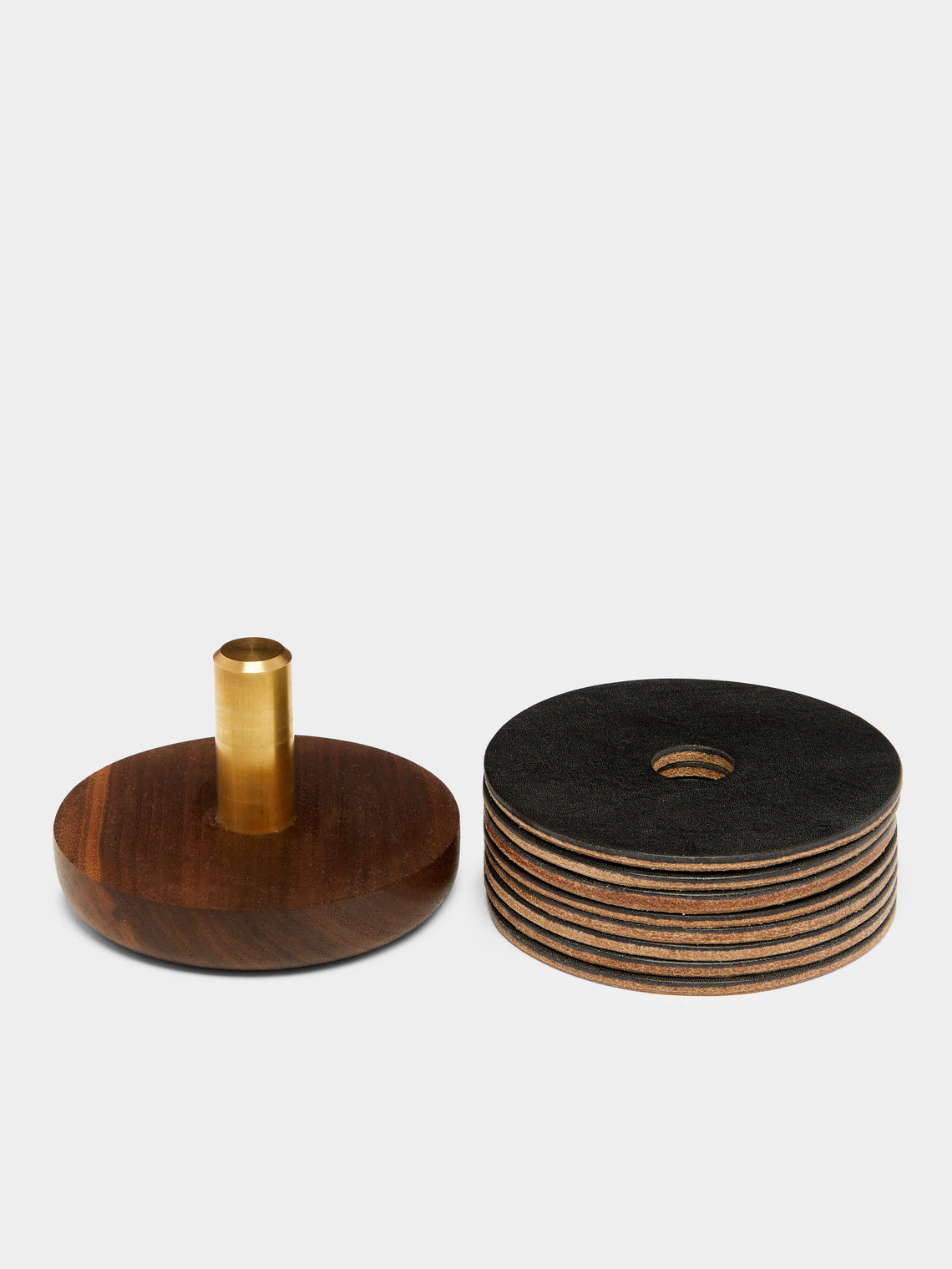 Otis Ingrams - Leather Coasters (Set of 8) -  - ABASK
