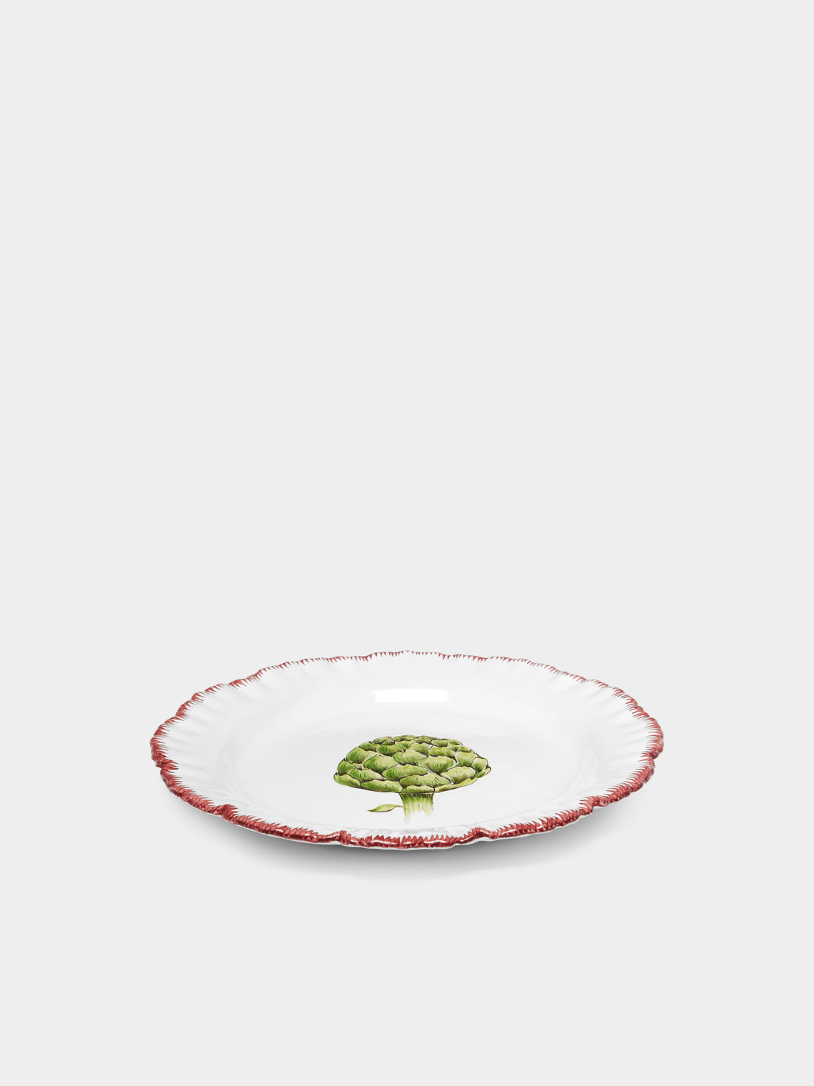 Atelier Soleil - Vegetable Garden Artichoke Hand-Painted Ceramic Side Plate -  - ABASK