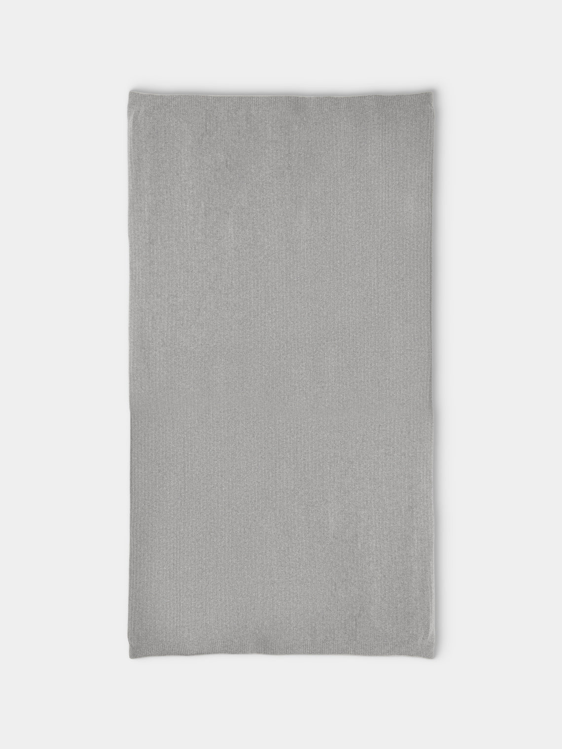 Johnstons of Elgin - Knitted-Texture Cashmere Blanket (77in/2m) - Gray - ABASK - 