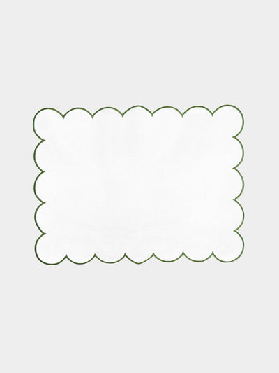 Angela Wickstead - Diletta Scalloped Linen Placemats (Set of 4) -  - ABASK - 