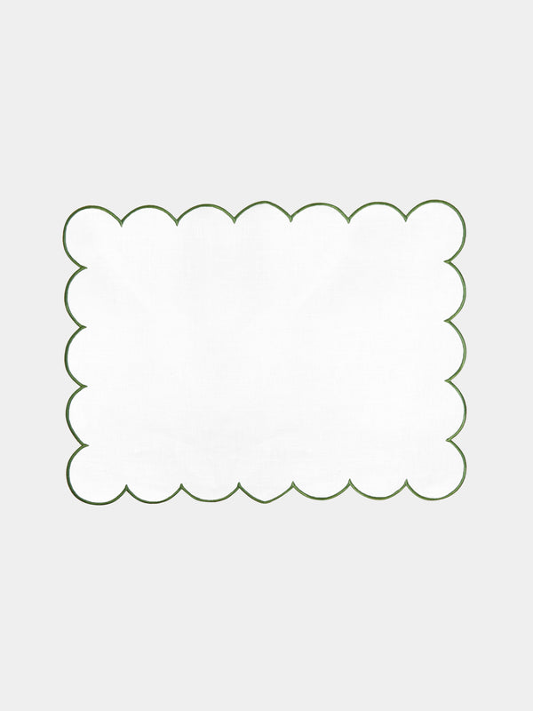Angela Wickstead - Diletta Scalloped Linen Placemats (Set of 4) -  - ABASK - 