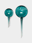 Dab'O - Hand-Blown Crystal Water-Diffusing Globes (Set of 2) - Blue - ABASK - 
