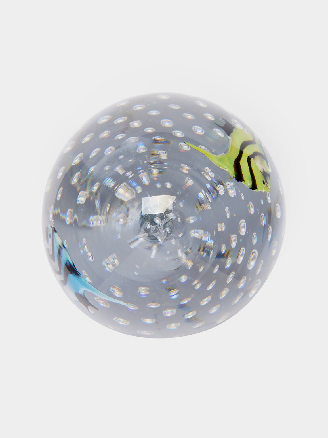 Antique and Vintage - 1970s Avem Aquarium Murano Glass Paperweight - Clear - ABASK