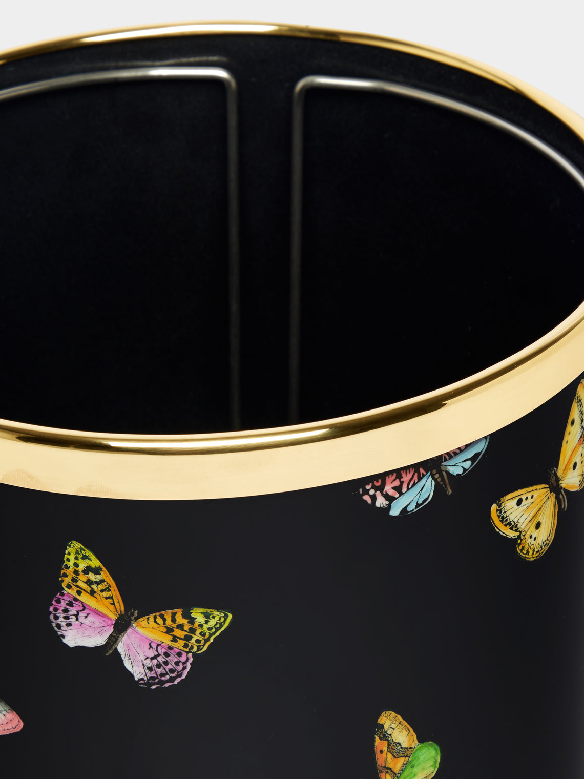 Fornasetti - Farfalle Metal Wastepaper Bin -  - ABASK