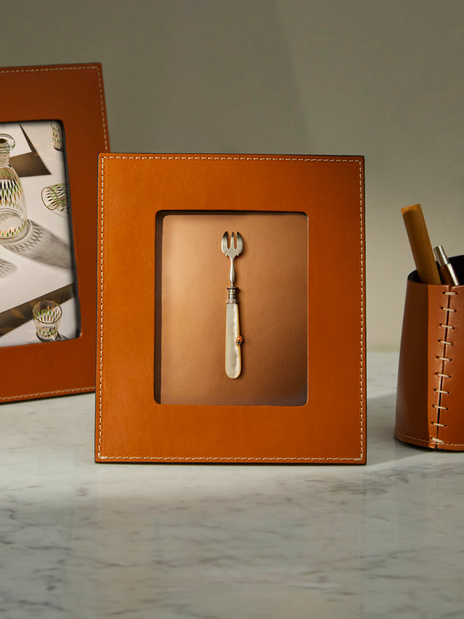 Oscar Maschera - Punti Leather Photo Frame -  - ABASK