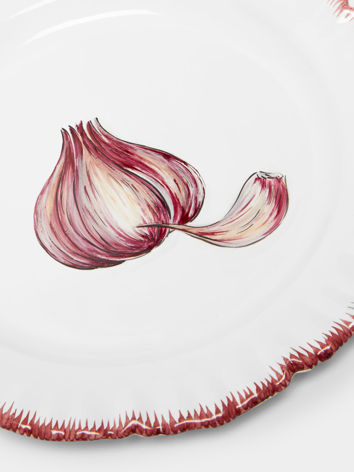 Atelier Soleil - Vegetable Garden Garlic Hand-Painted Ceramic Side Plate -  - ABASK