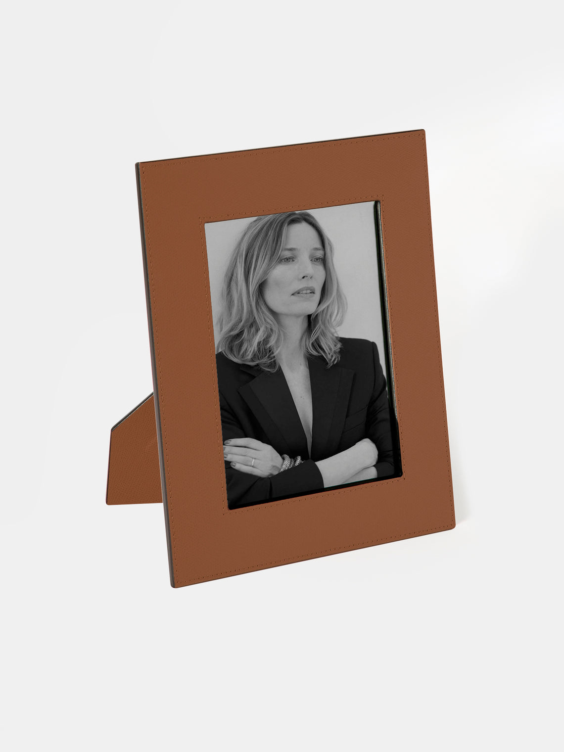 Giobagnara - Peter Leather Photo Frame (5x7") - Brown - ABASK - 