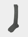 Maria La Rosa - Women's Rhinestone-Embellished Cashmere Knee-High Socks | One Size - Dark Gray - ABASK - 