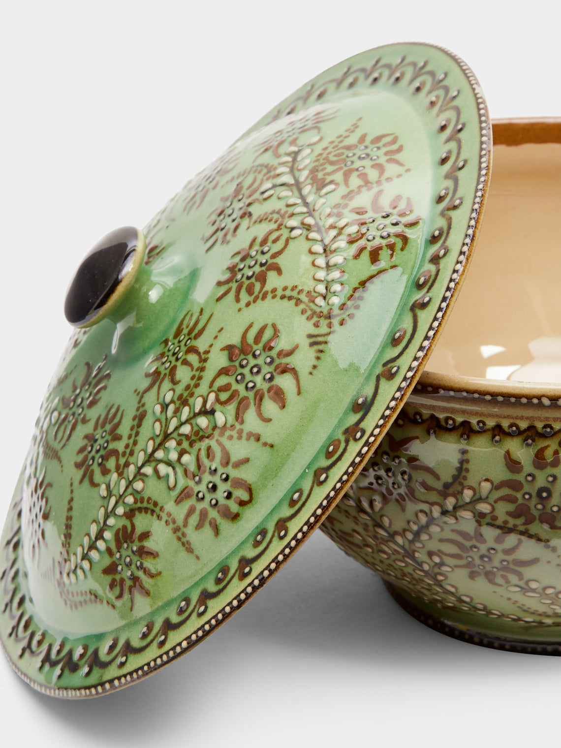 Poterie d’Évires - Flowers Hand-Painted Ceramic Lidded Tureen -  - ABASK