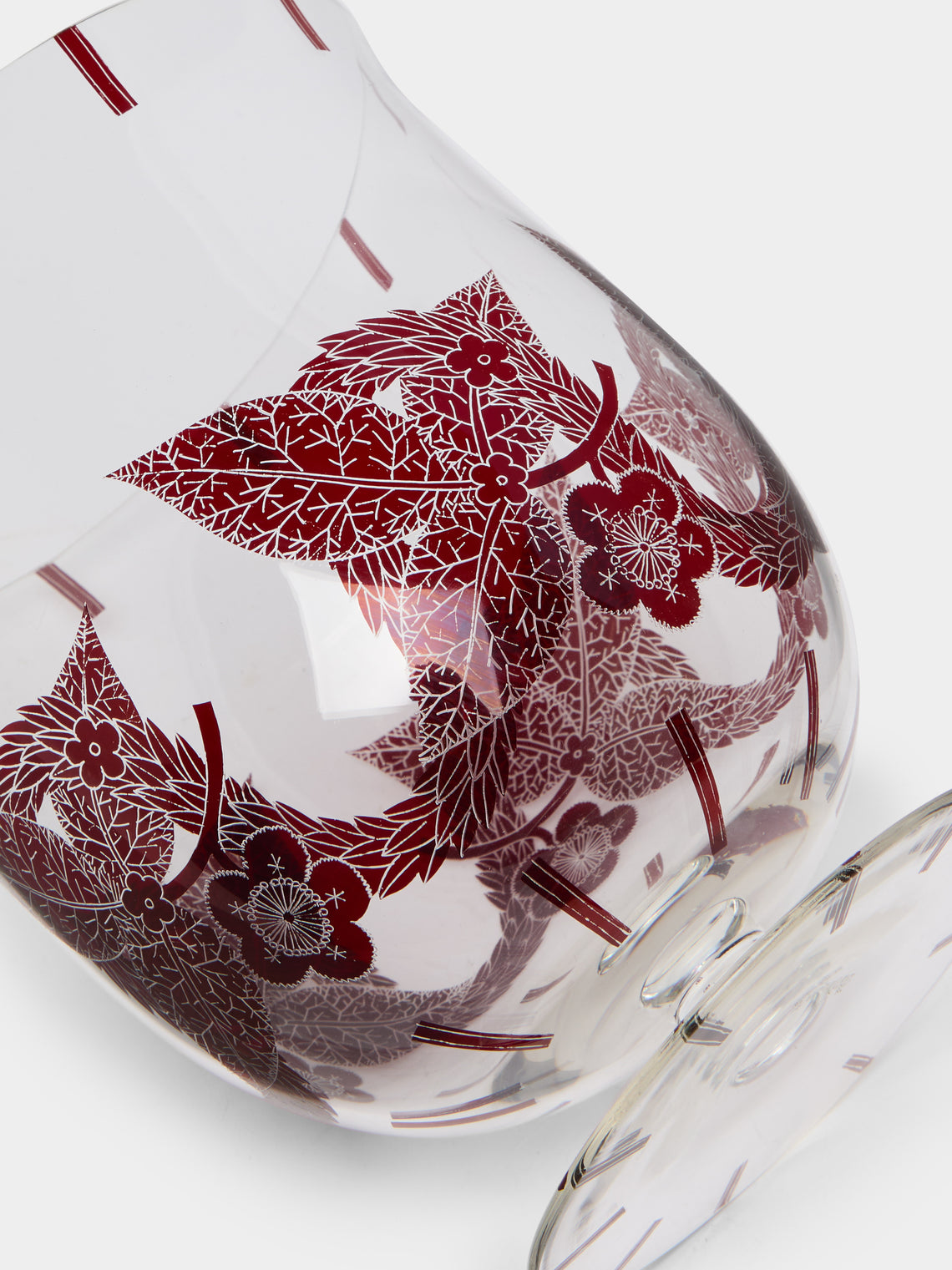Antique and Vintage - 1930s Crystal and Ruby Enamel Vase -  - ABASK